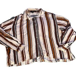 Striped Button-Up Blouse